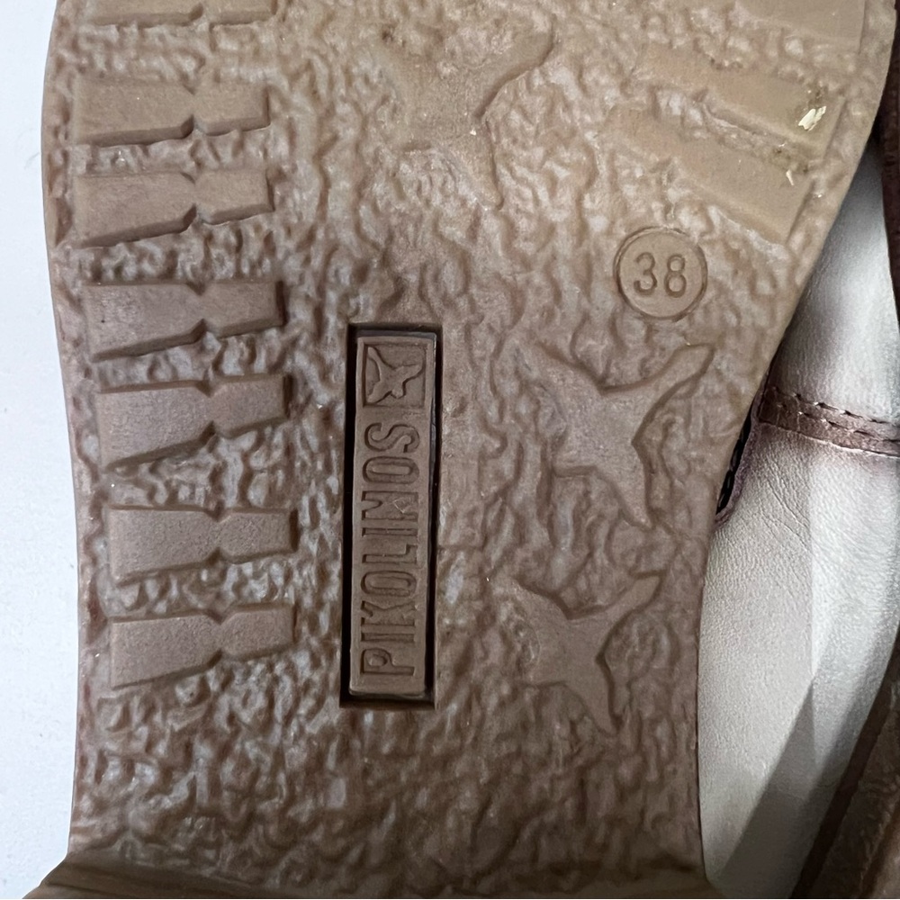 Pikolinos Aldaya Marfil Brown and Cream Leather Loafers Size 38 - Picture 7 of 9